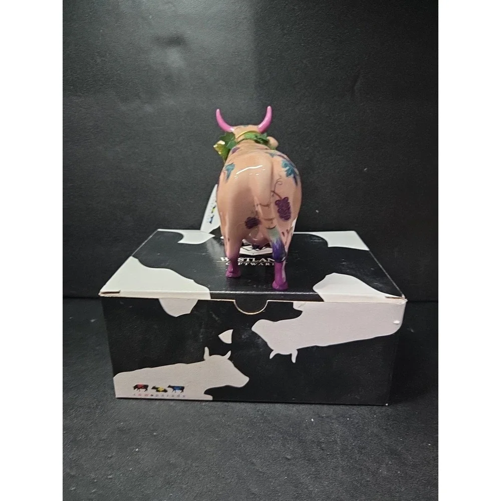 Cow Parade Fine Wine Bovine Figurine, Westland Giftware, #7324, Box‎ and tag